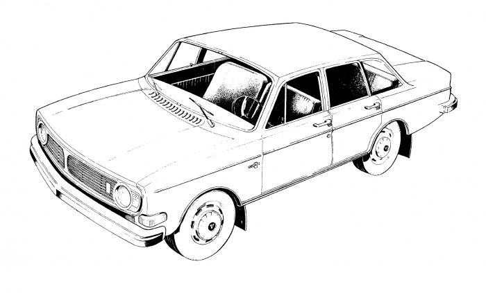 T-Shirt weiss Volvo 140