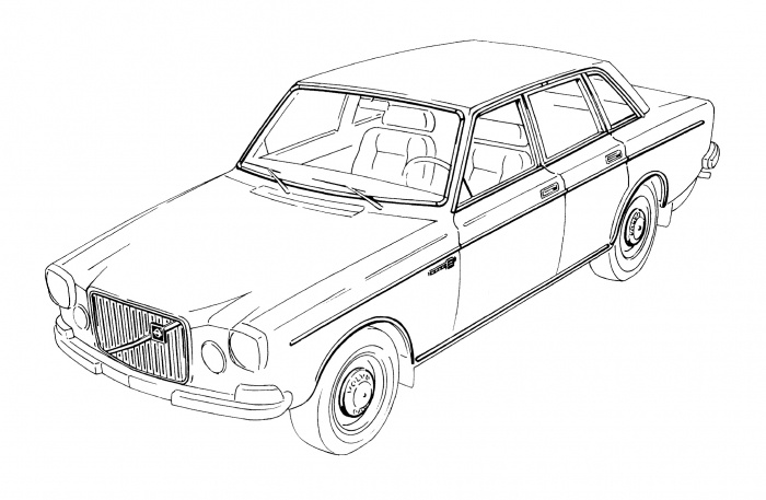 T-Shirt weiss Volvo 164